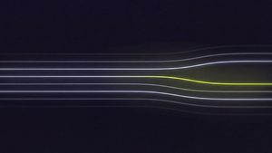 Abstrakte Darstellung verzweigter Wege, die sich in zwei Richtungen teilen