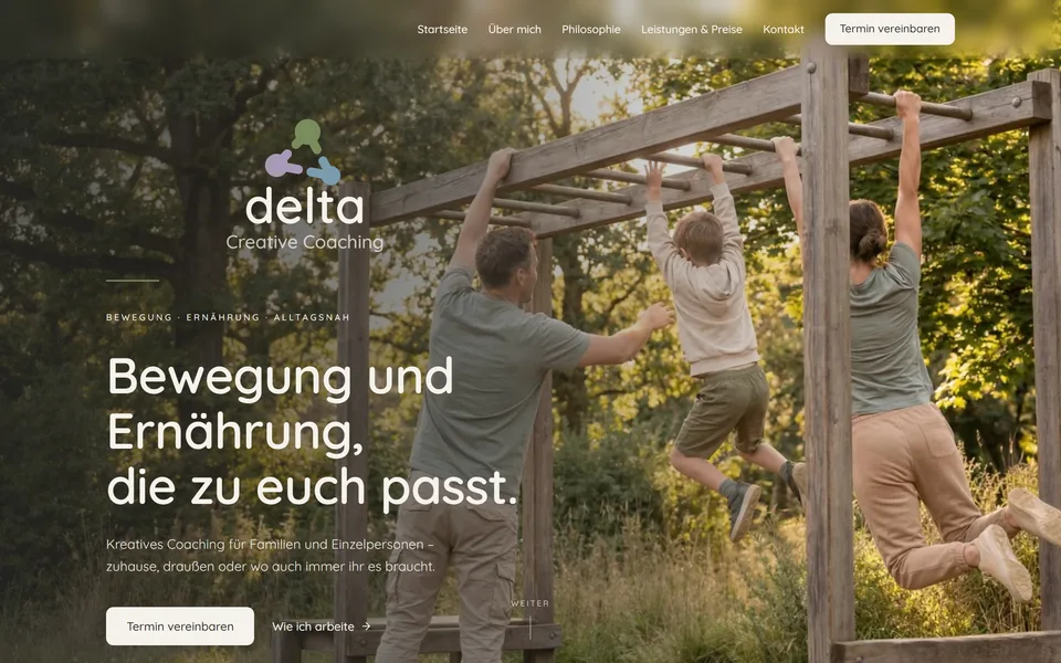 Startseite von delta Creative Coaching